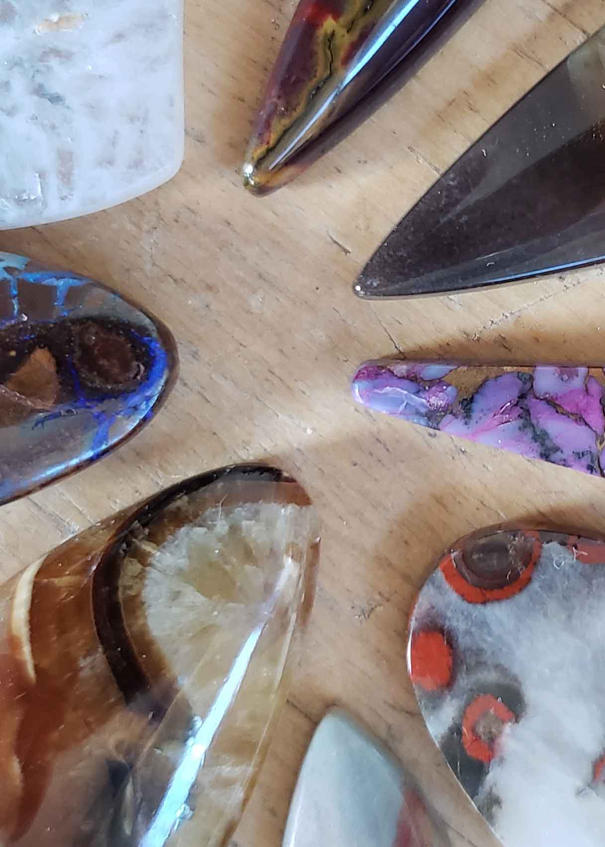 Selecting stones for pendants