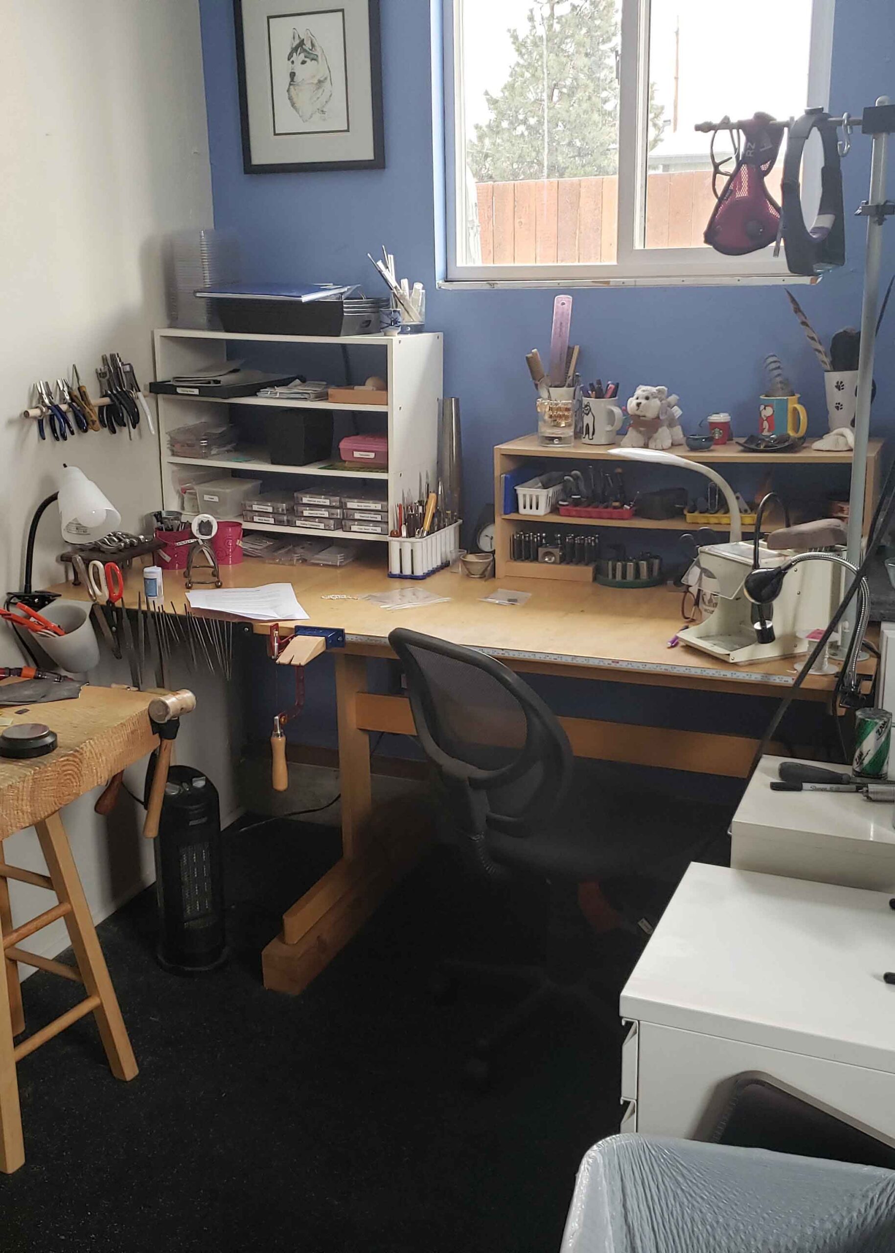 Working bench in studio