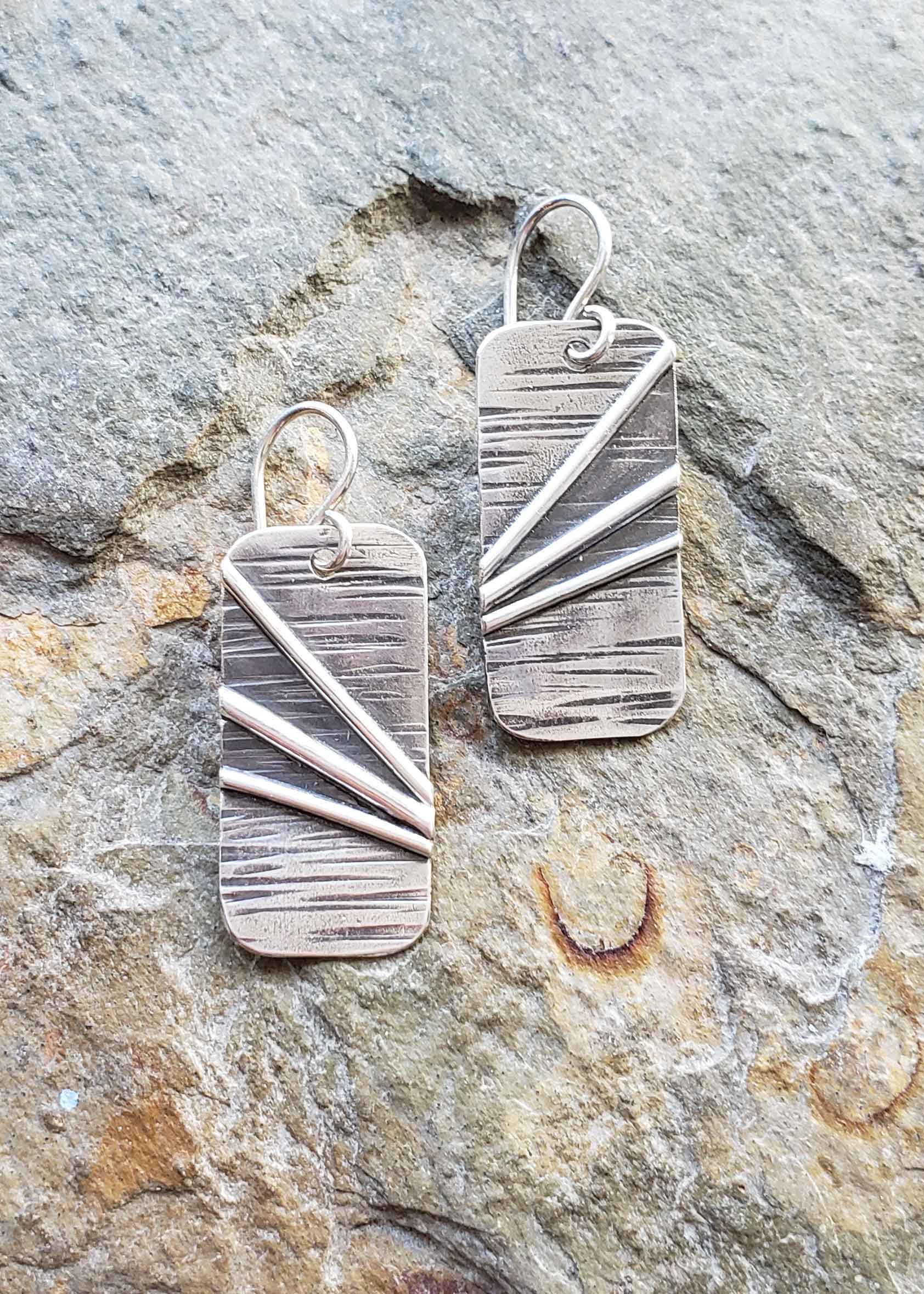 Contemporary silver earrings by Dona Miller