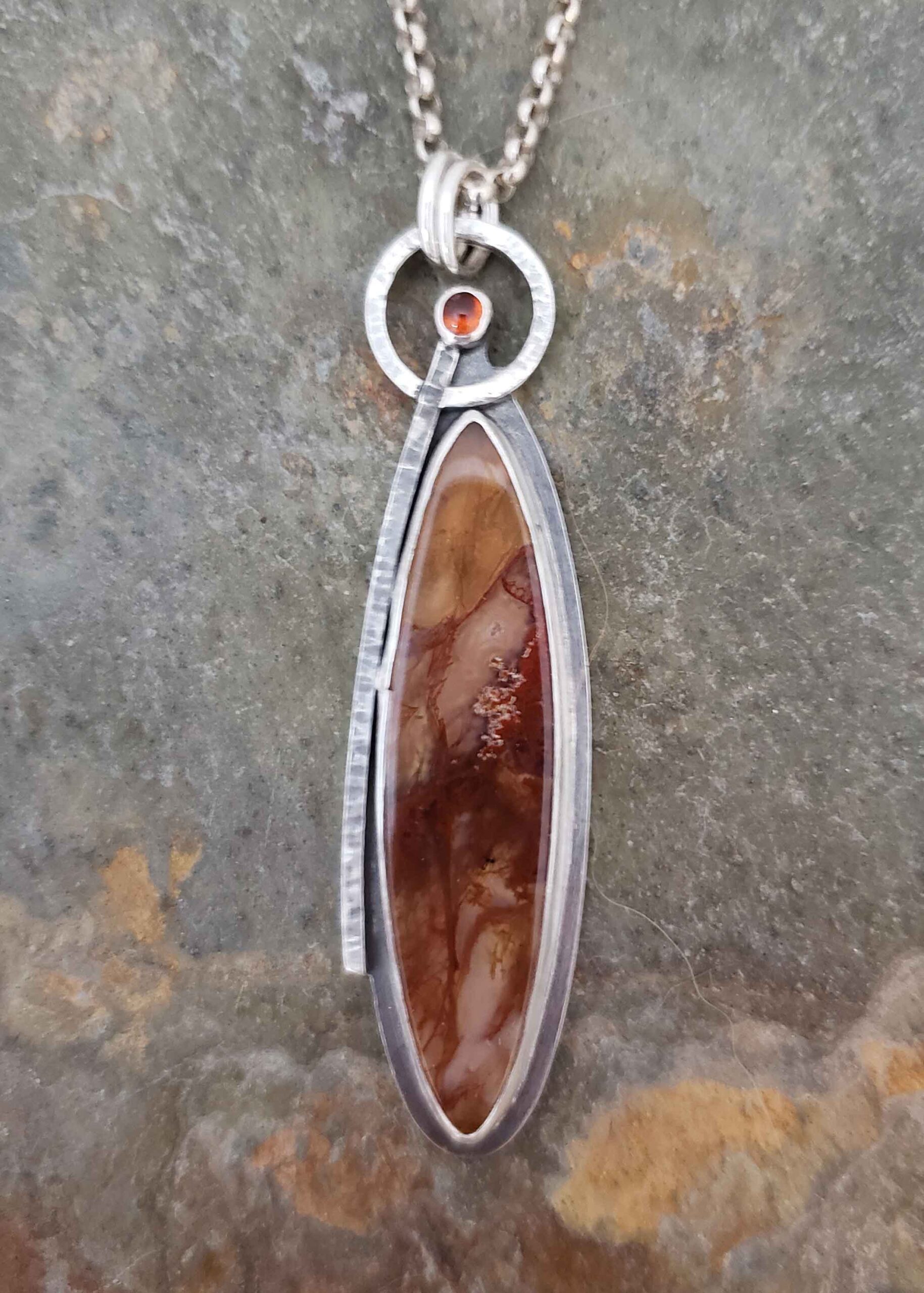 Shadow Woods – Plume Agate and Hessonite Garnet