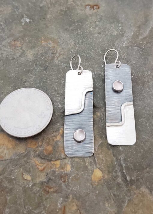 Moonstone Opposites Silver earrings.