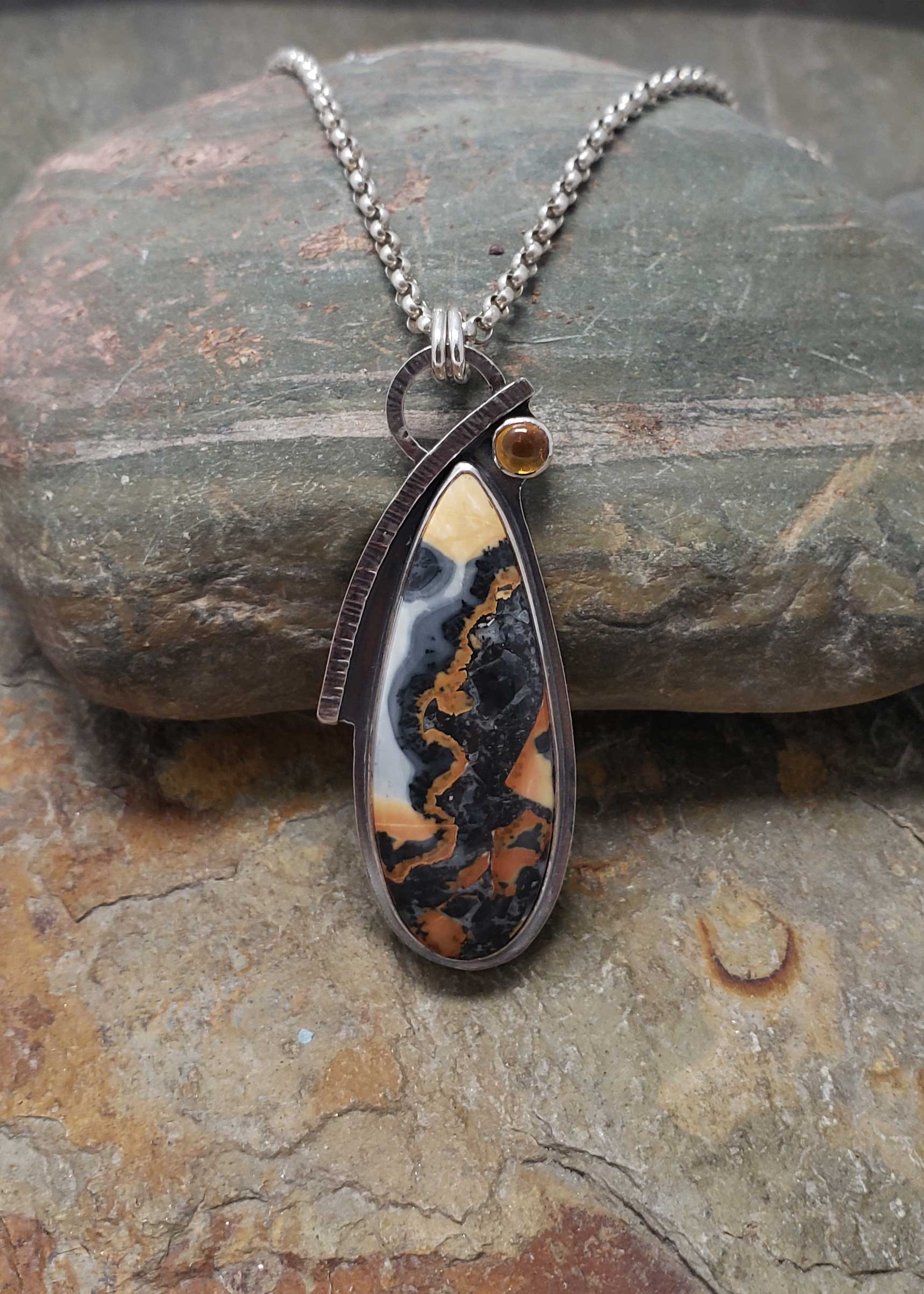 The Long Road Home – Maligano Jasper and Citrine – SOLD