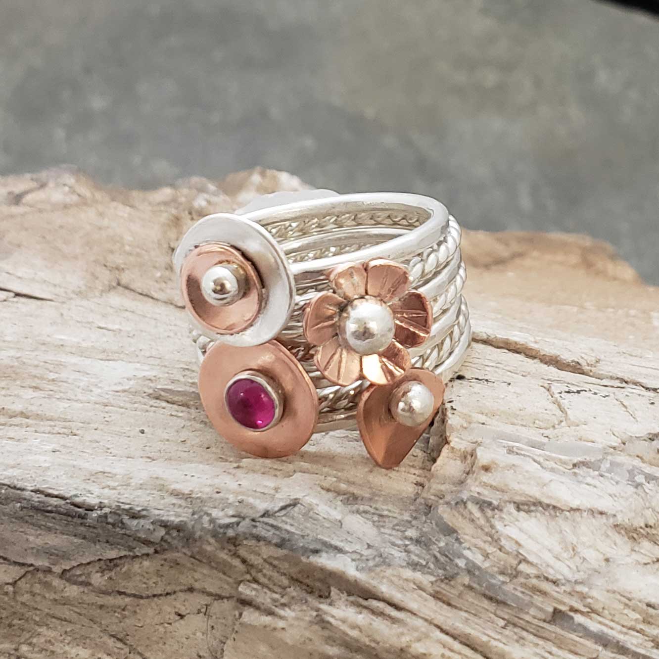 embellished stack rings class