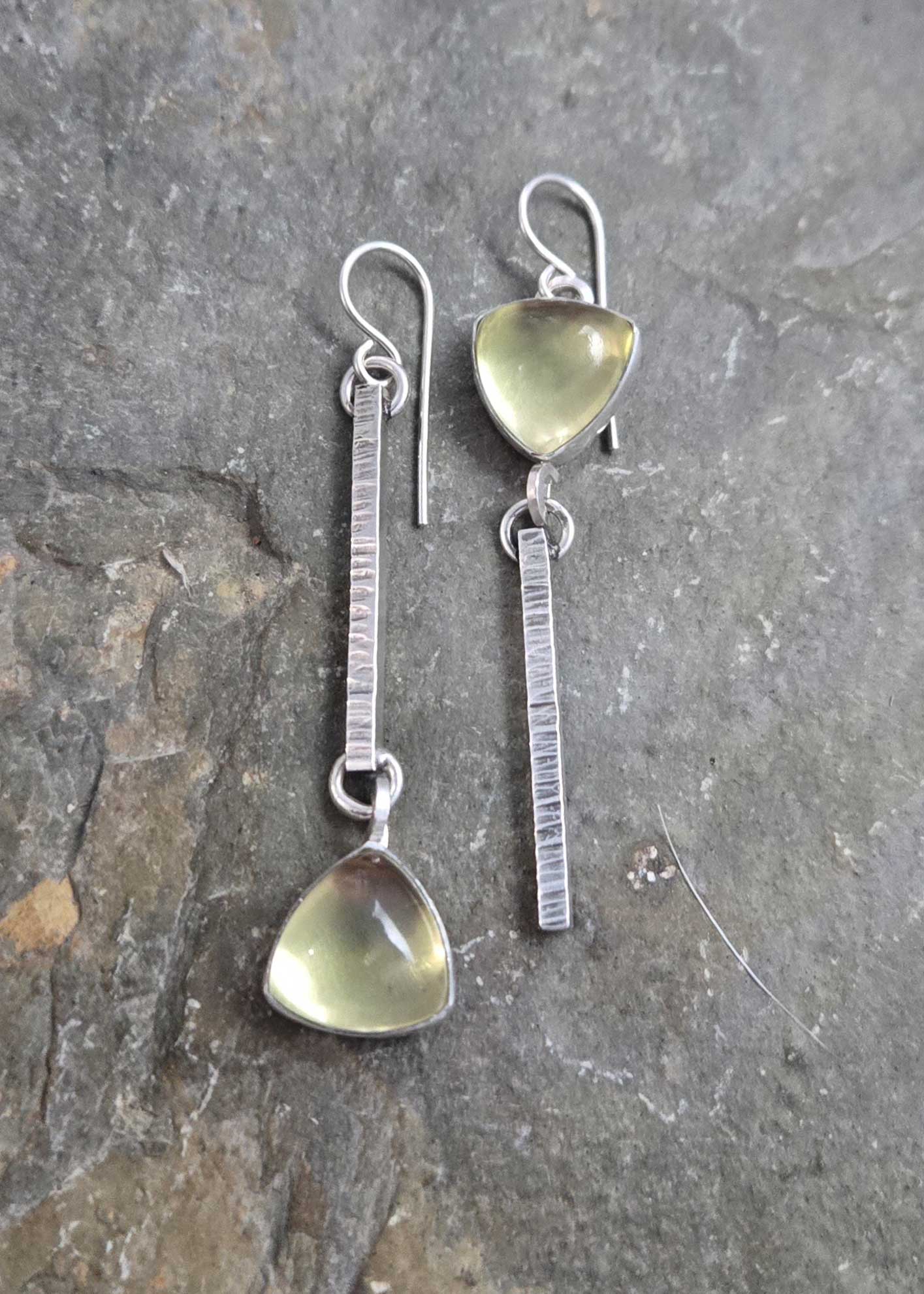 Early Spring – Lemon Quartz Silver Earrings