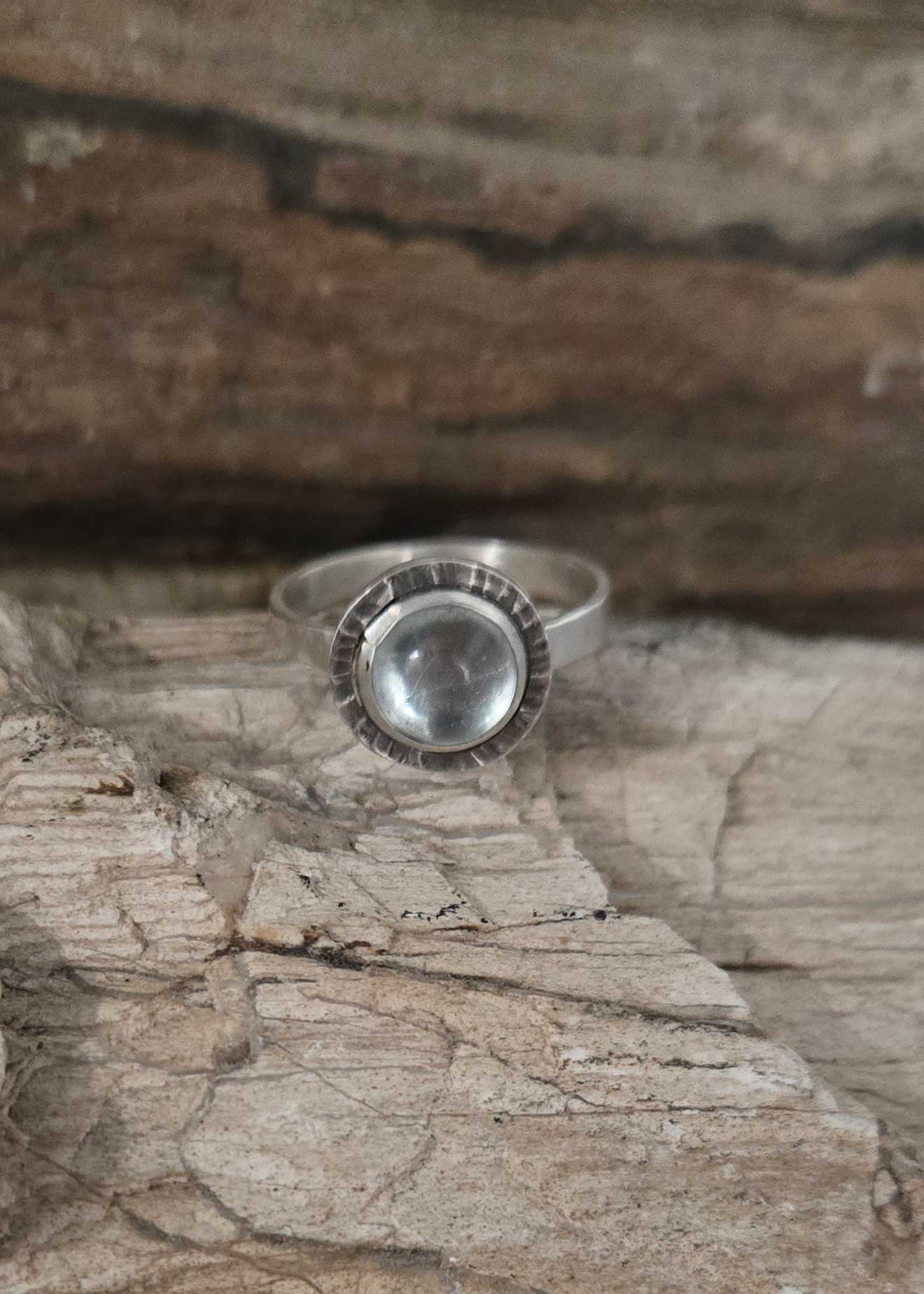 Aquamarine silver ring. By Dona Miller